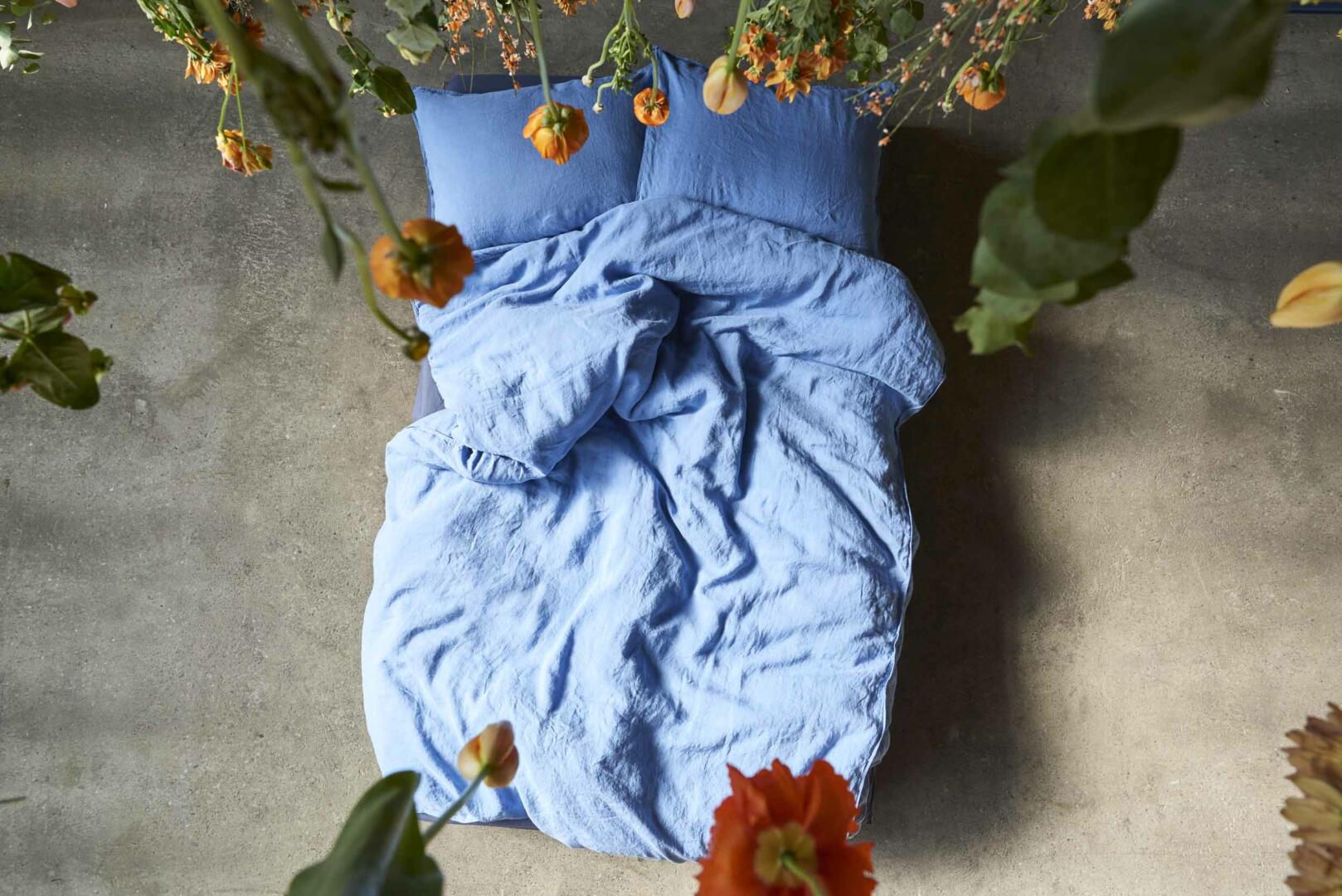 Lavie Bettwäsche LINUS 100% Leinen Farbe blau