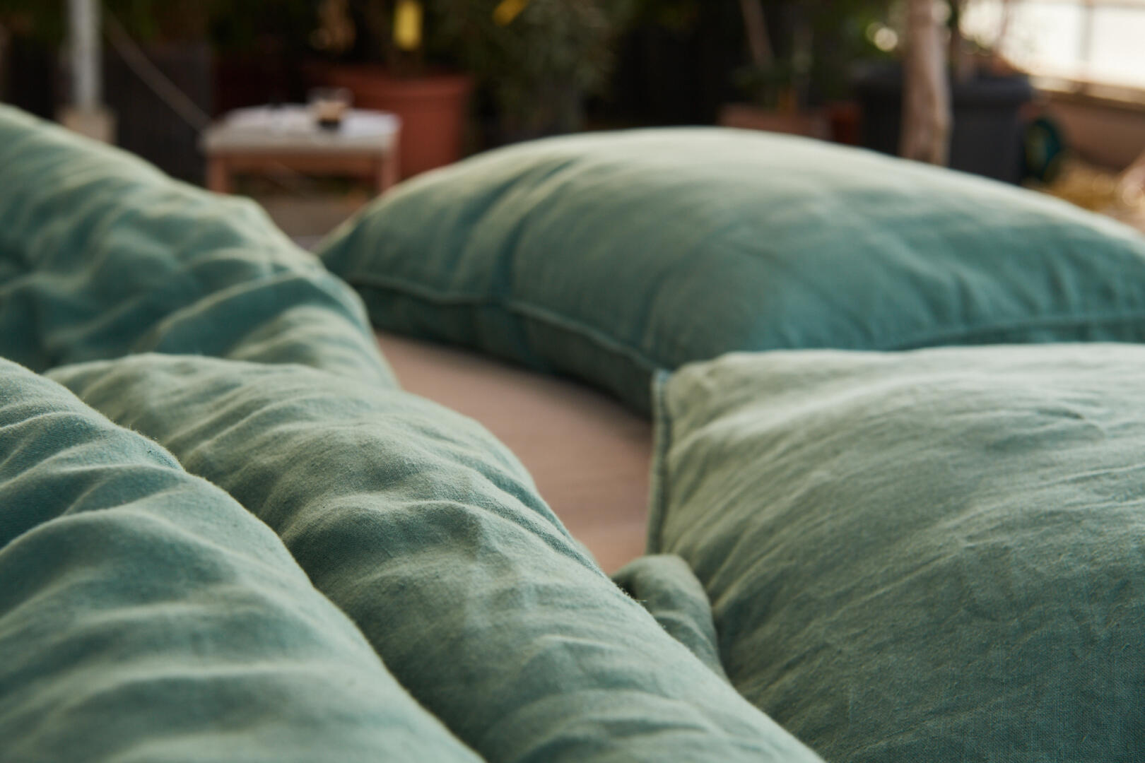 Lavie Betttwäsche Lotta 100% Hanf Farbe Forest